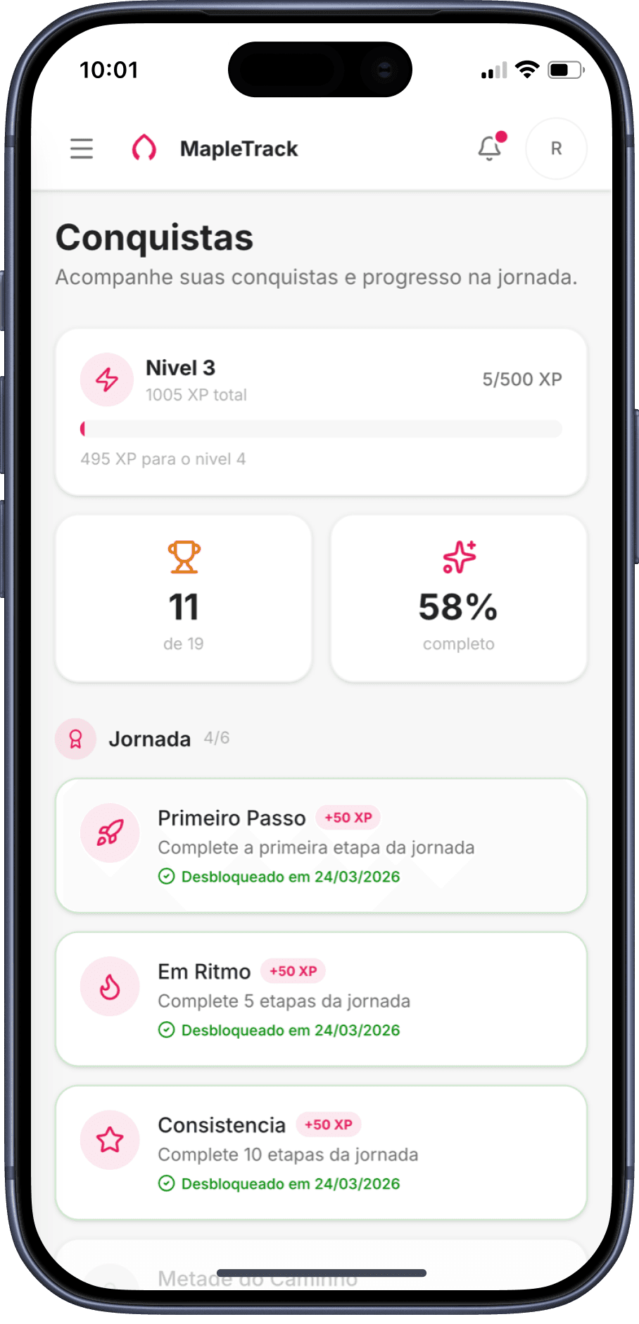 Achievements — mobile